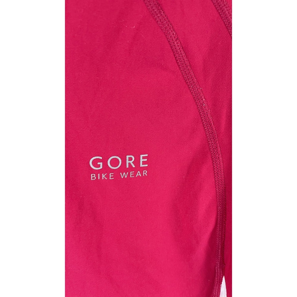 Gore Bike Wear Cycling Jersey Womens Large Pink‎ White 1/4 Zip Short Sleeve Bike - Picture 2 of 7